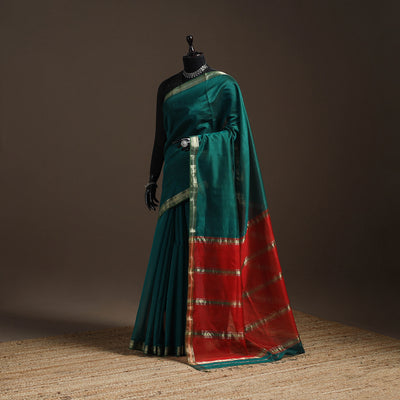 Handloom Maheshwari Saree with Zari Border 47