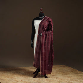 Pure Handloom Cotton Bengal Jamdani Dupatta 17