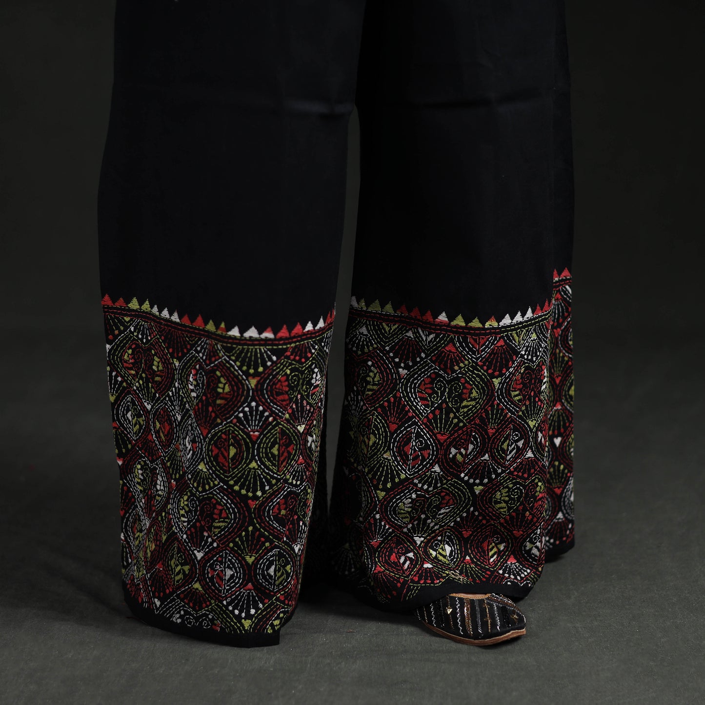 Bengal Kantha Hand Embroidered Cotton Palazzo 70