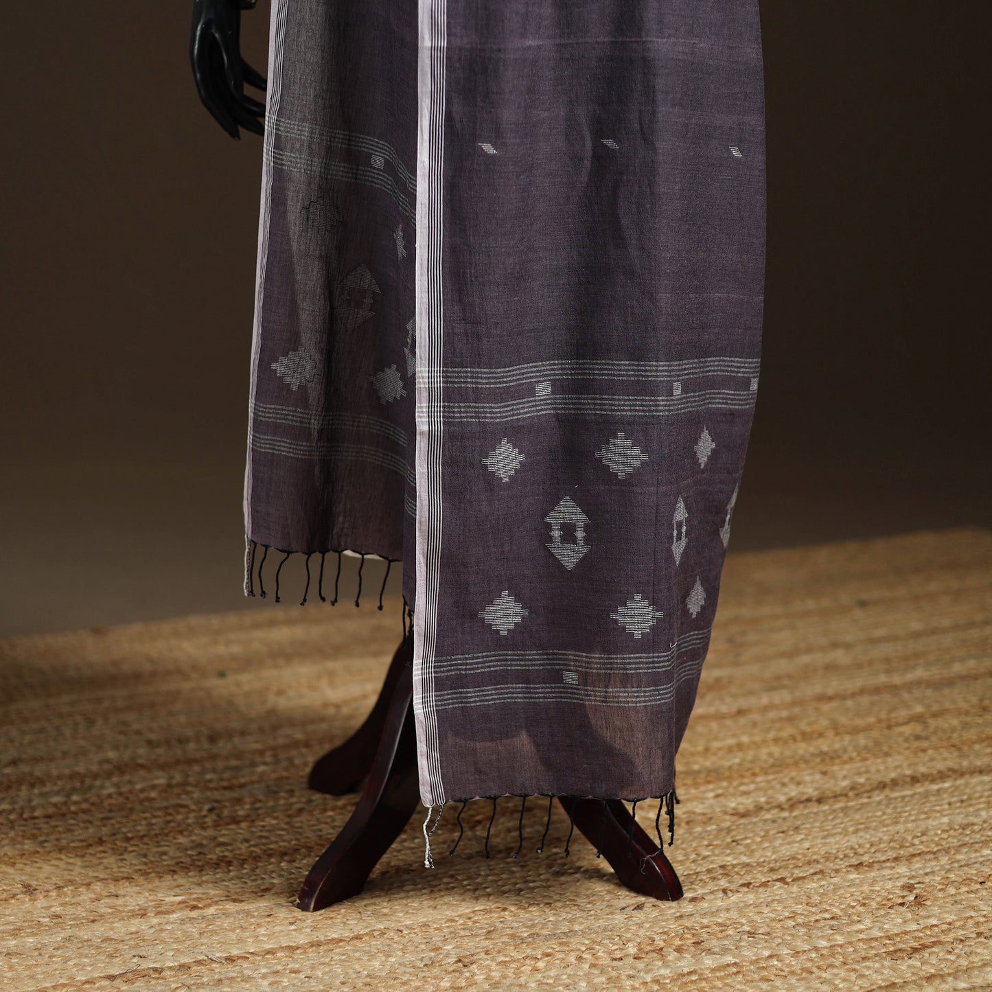 Pure Handloom Cotton Bengal Jamdani Dupatta 18