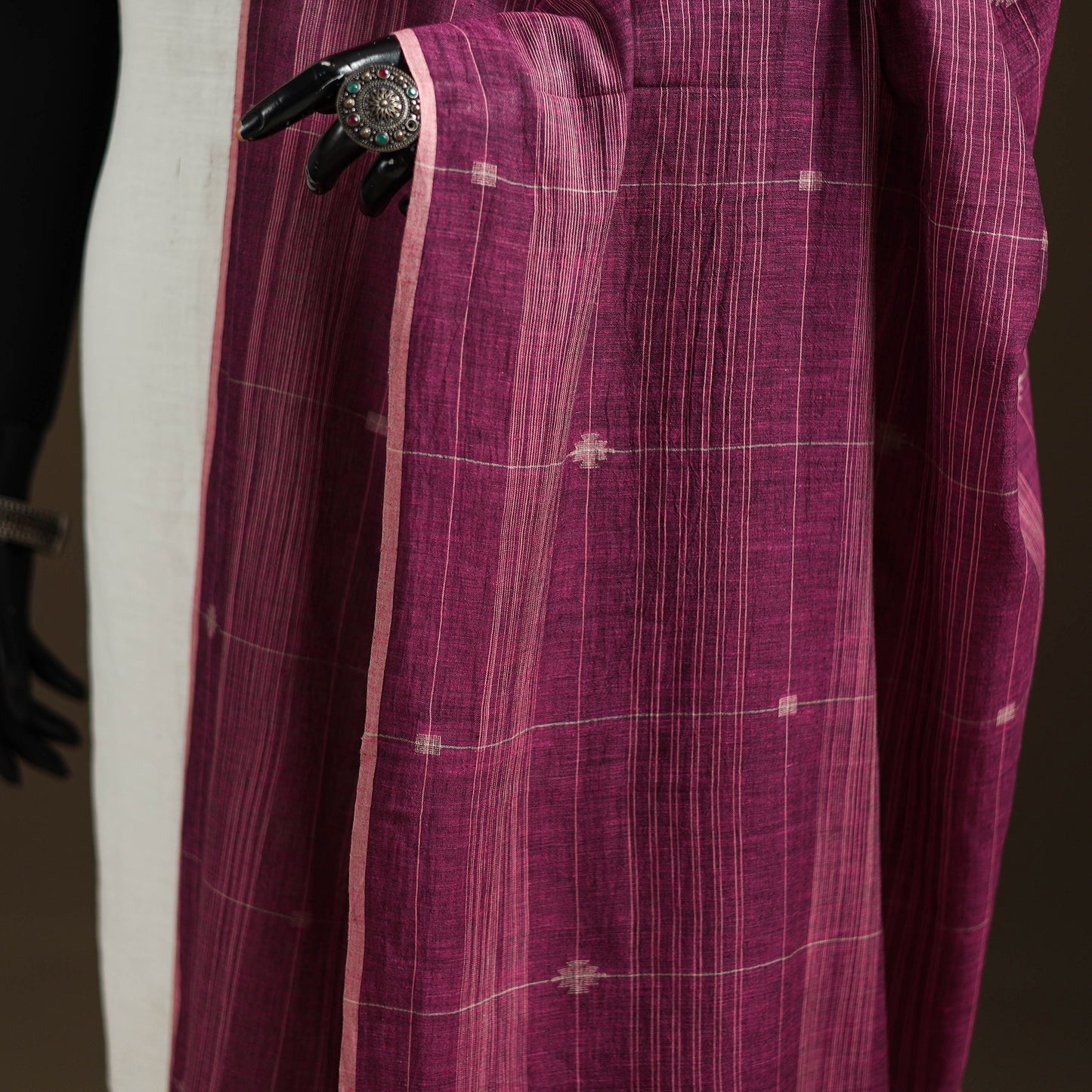 Pure Handloom Cotton Bengal Jamdani Dupatta 19