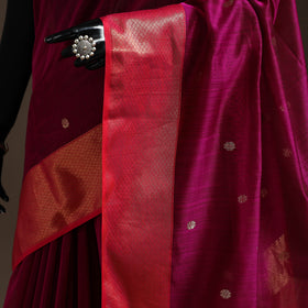 Handloom Buti Maheshwari Saree with Zari Border 45