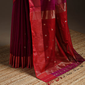 Handloom Buti Maheshwari Saree with Zari Border 45