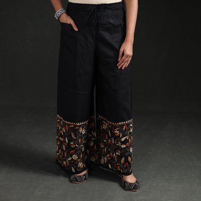 Bengal Kantha Hand Embroidered Cotton Palazzo 73