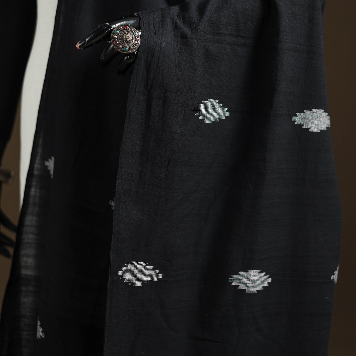 Pure Handloom Cotton Bengal Jamdani Dupatta 21