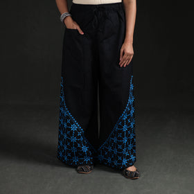 Bengal Kantha Hand Embroidered Cotton Palazzo 74