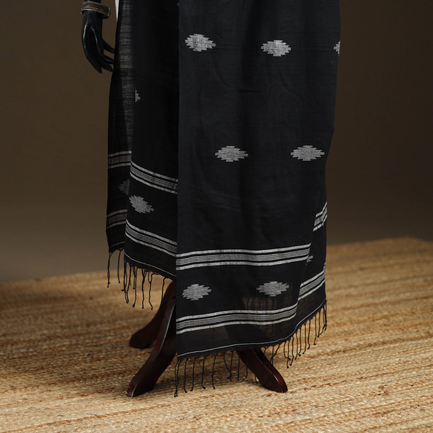 Pure Handloom Cotton Bengal Jamdani Dupatta 21