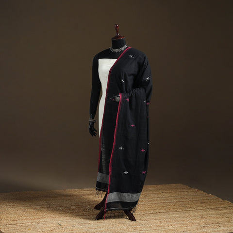 Pure Handloom Cotton Bengal Jamdani Dupatta 22