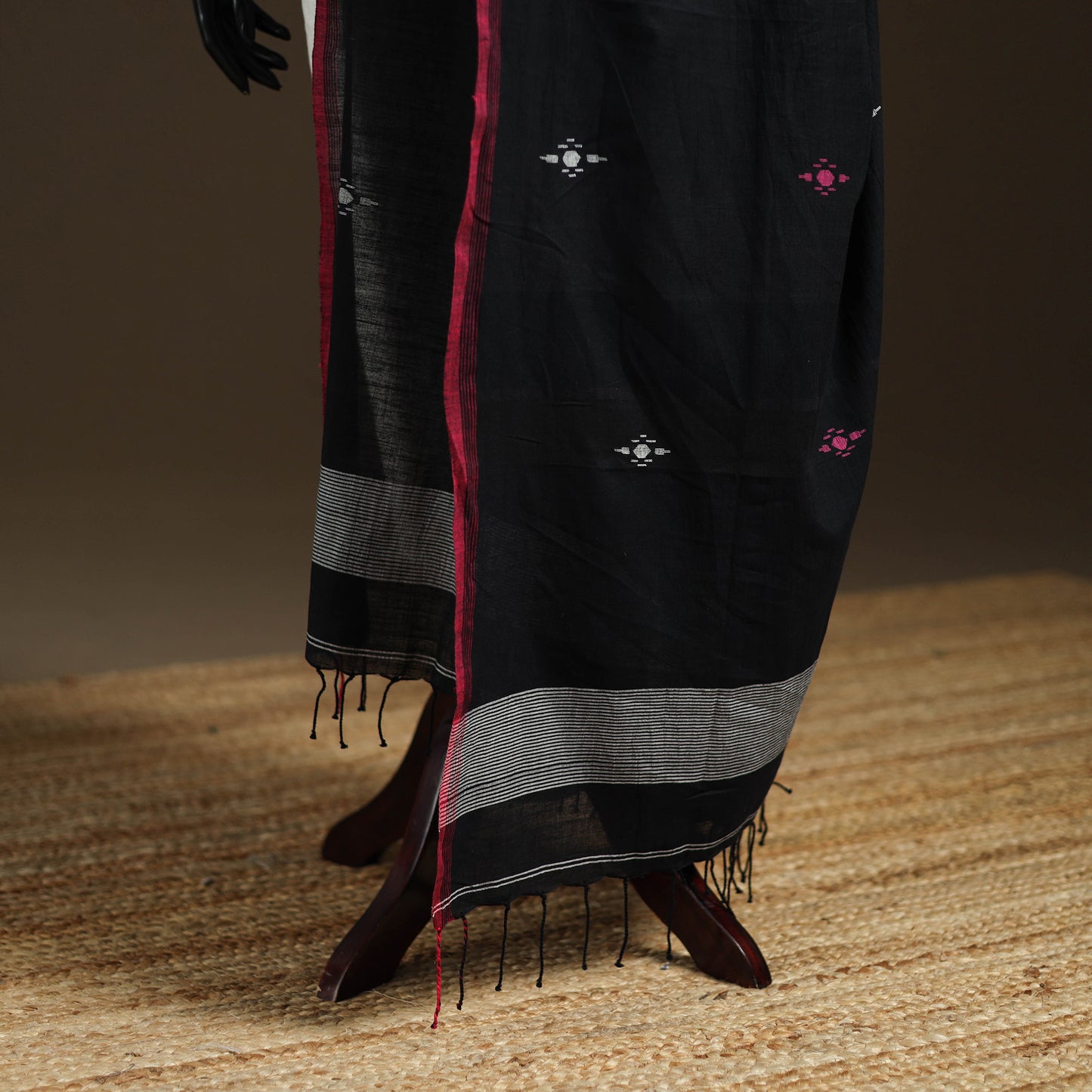 Pure Handloom Cotton Bengal Jamdani Dupatta 22