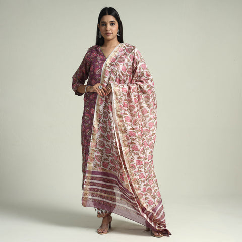 Sanganeri Kurta with Palazzo & Dupatta Set
