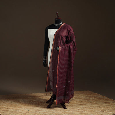 Pure Handloom Cotton Bengal Jamdani Dupatta 23