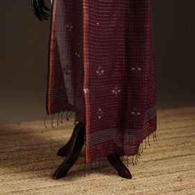 Pure Handloom Cotton Bengal Jamdani Dupatta 23