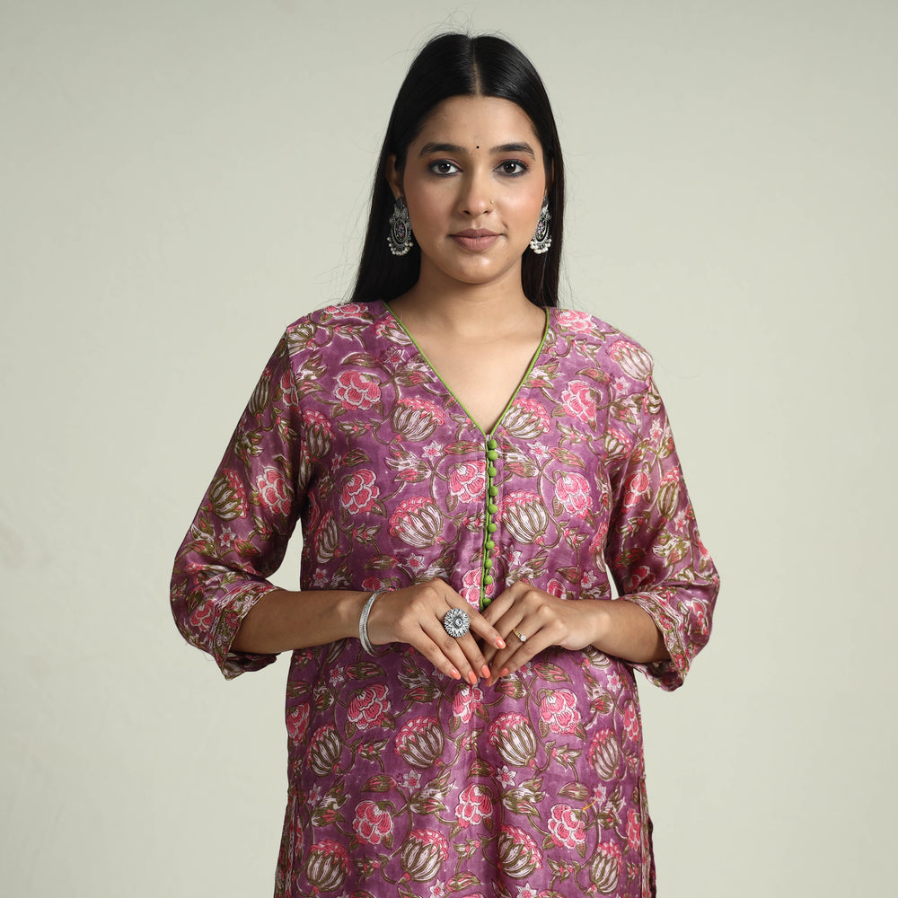 Sanganeri Kurta with Palazzo & Dupatta Set
