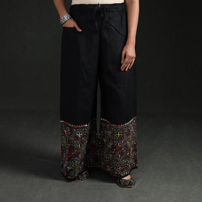 Bengal Kantha Hand Embroidered Cotton Palazzo 76