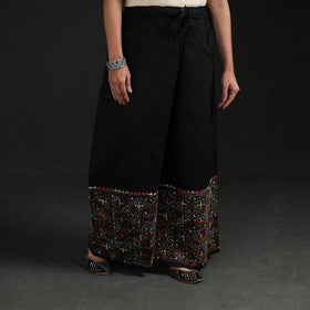 Bengal Kantha Hand Embroidered Cotton Palazzo 76