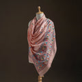 Pink - Hand Embroidered Phulkari Wool Shawl 11