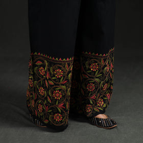 Bengal Kantha Hand Embroidered Cotton Palazzo 77