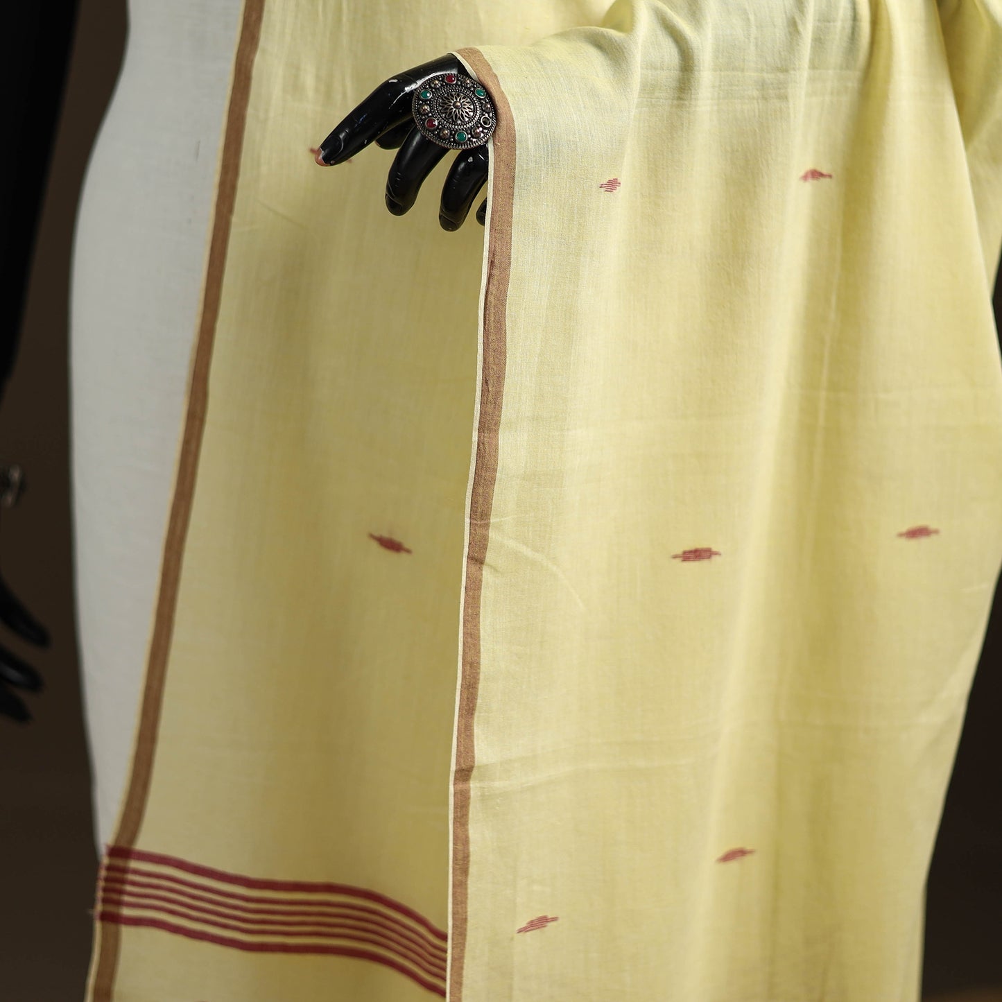 Pure Handloom Cotton Bengal Jamdani Dupatta 26