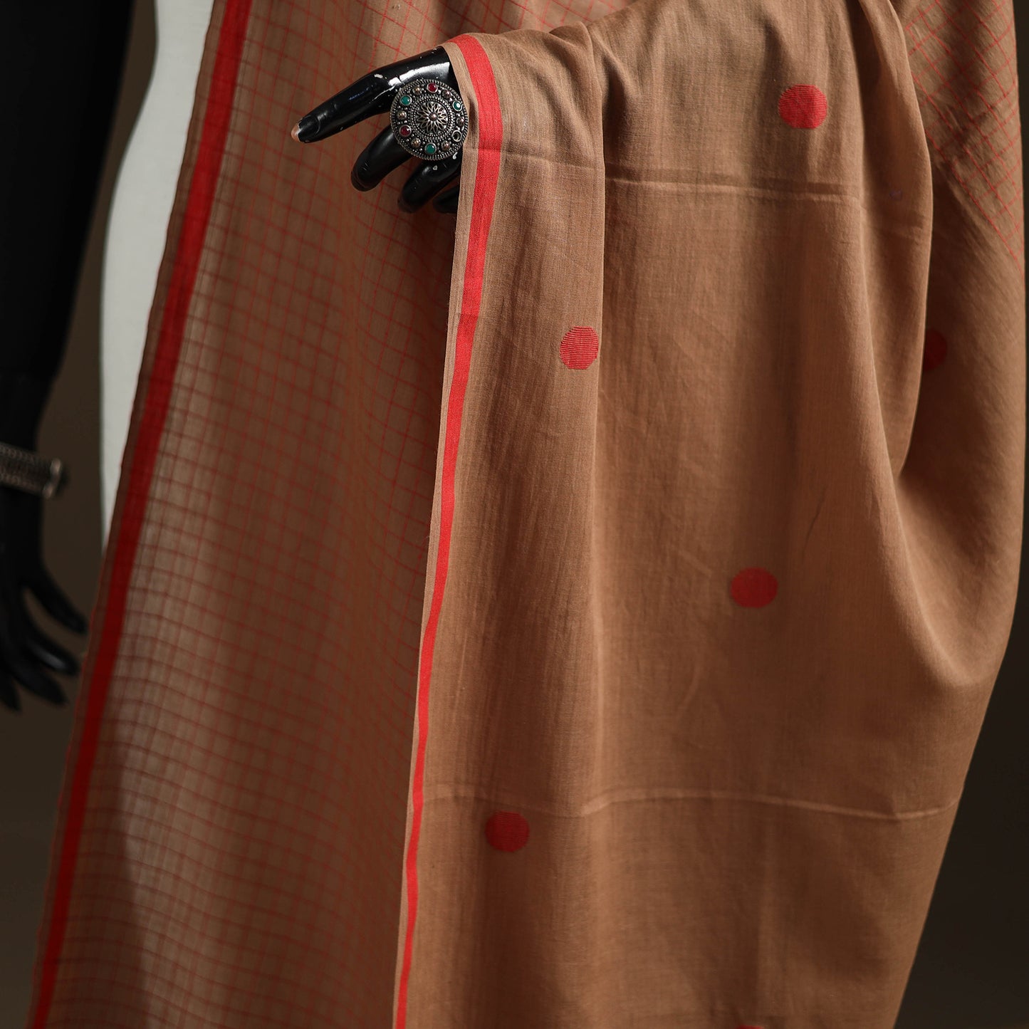 Pure Handloom Cotton Bengal Jamdani Dupatta 27