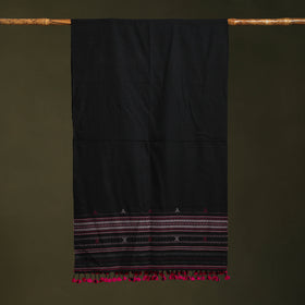 Black - handwoven merino wool kutch bhujodi stole 17