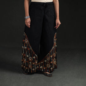 Bengal Kantha Hand Embroidered Cotton Palazzo 79