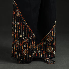 Bengal Kantha Hand Embroidered Cotton Palazzo 79