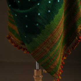 Kutch Bandhani Tie-Dye Handwoven Merino Wool Shawl 10