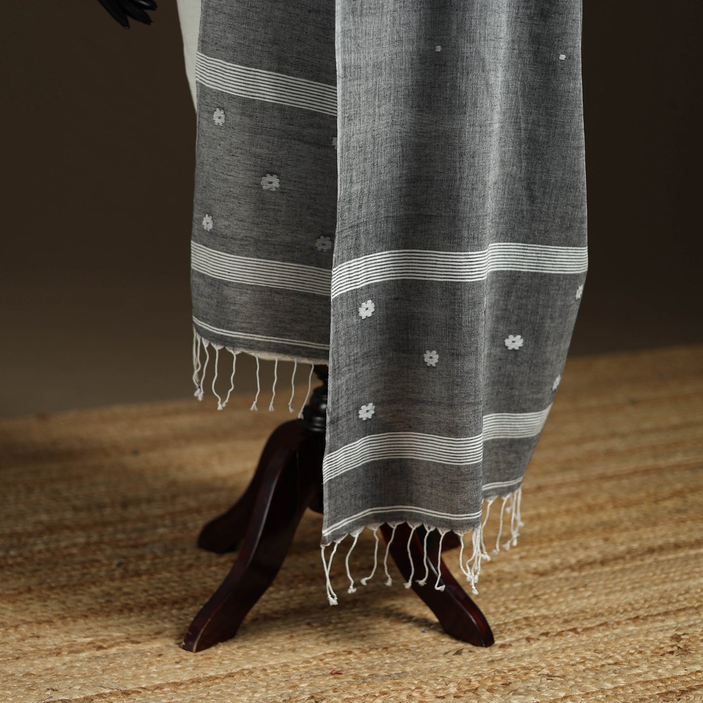 Pure Handloom Cotton Bengal Jamdani Dupatta 30