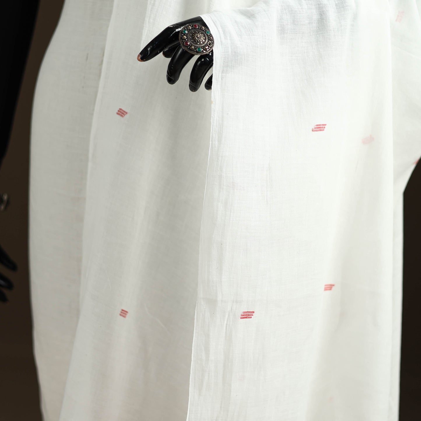 Pure Handloom Cotton Bengal Jamdani Dupatta 33