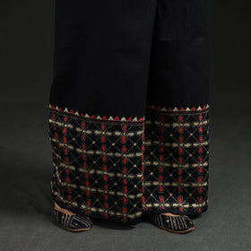 Bengal Kantha Hand Embroidered Cotton Palazzo 81