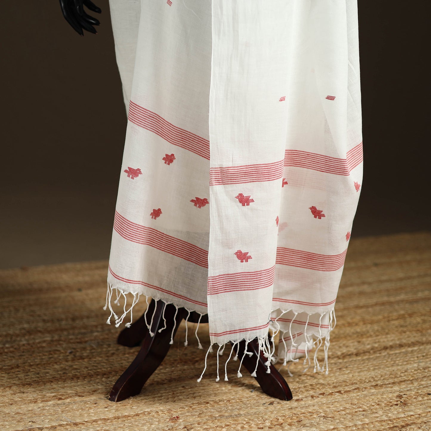 Pure Handloom Cotton Bengal Jamdani Dupatta 33