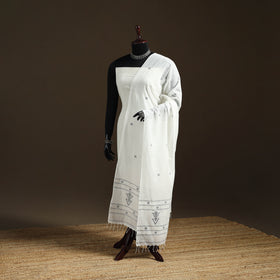 Pure Handloom Cotton Bengal Jamdani Dupatta 34