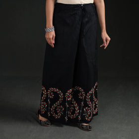 Bengal Kantha Hand Embroidered Cotton Palazzo 83