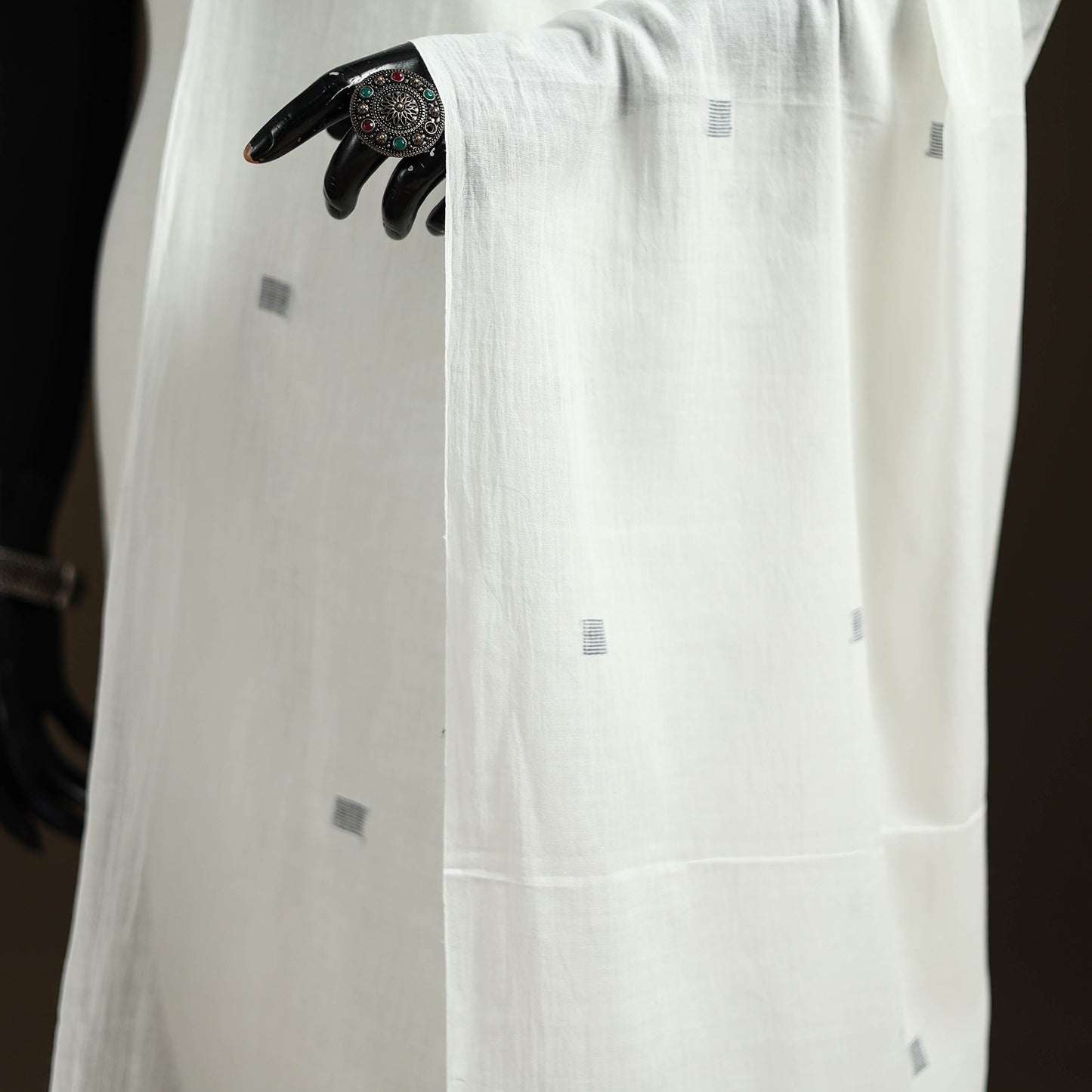 Pure Handloom Cotton Bengal Jamdani Dupatta 34
