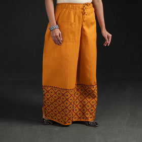 Bengal Kantha Hand Embroidered Cotton Palazzo 01