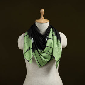 Green - Shibori Tie-Dye Pure Mul Cotton Scarf 03