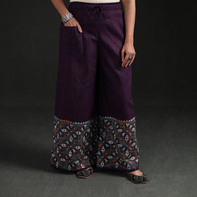 Bengal Kantha Hand Embroidered Cotton Palazzo 04