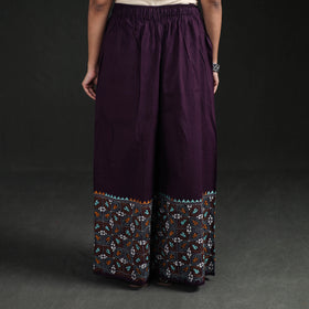 Bengal Kantha Hand Embroidered Cotton Palazzo 04