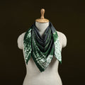 Green - Shibori Tie-Dye Pure Mul Cotton Scarf 09