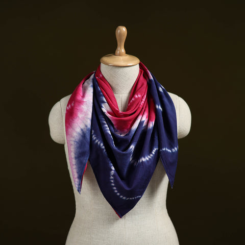 Multicolor - Shibori Tie-Dye Pure Mul Cotton Scarf 11