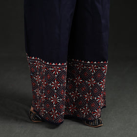 Bengal Kantha Hand Embroidered Cotton Palazzo 05