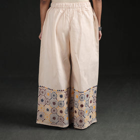 Bengal Kantha Hand Embroidered Cotton Palazzo 03