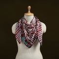 Maroon - Shibori Tie-Dye Pure Mul Cotton Scarf 18