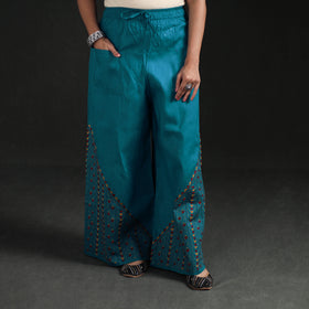 Bengal Kantha Hand Embroidered Cotton Palazzo 02