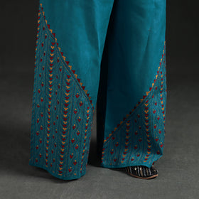 Bengal Kantha Hand Embroidered Cotton Palazzo 02