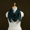 Black - Bagh Hand Block Print Modal Silk Scarf 05
