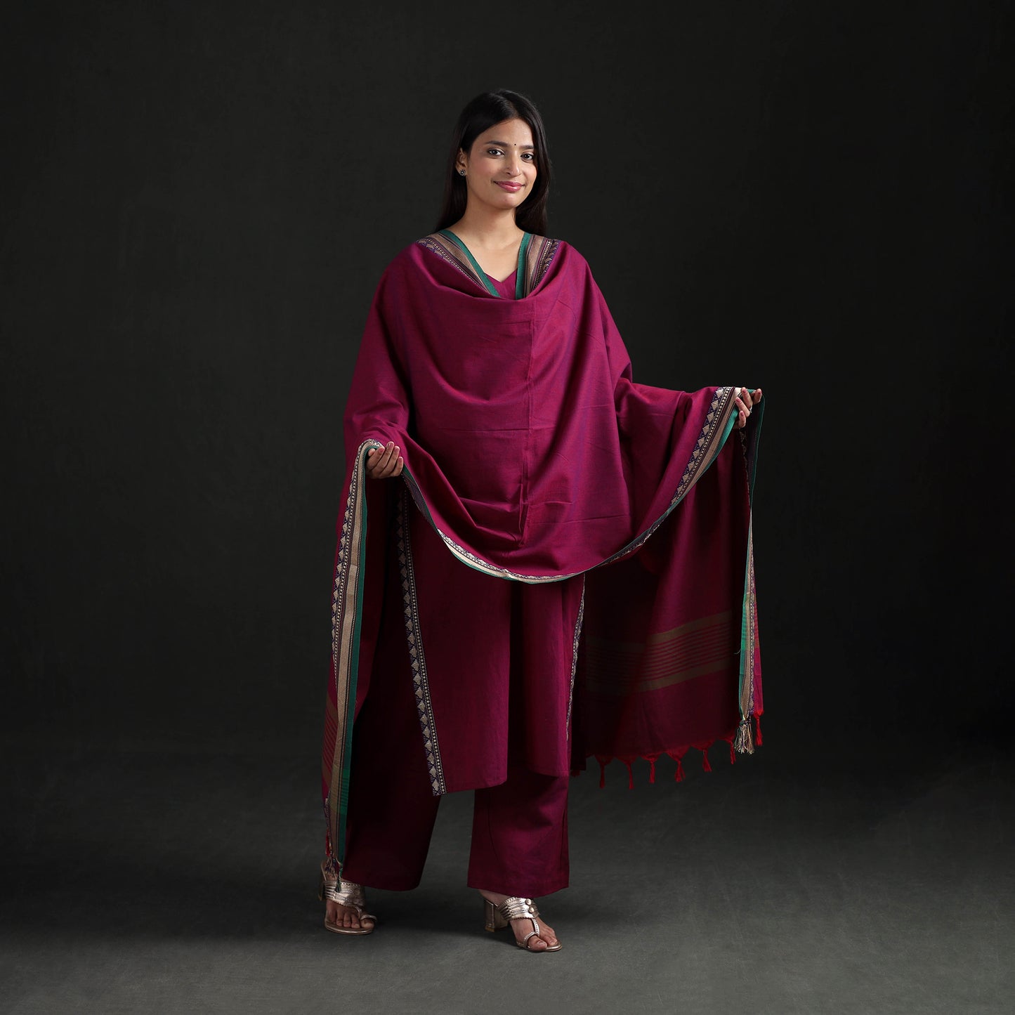 Dharwad Cotton Suit Set with Dupatta for Women 03