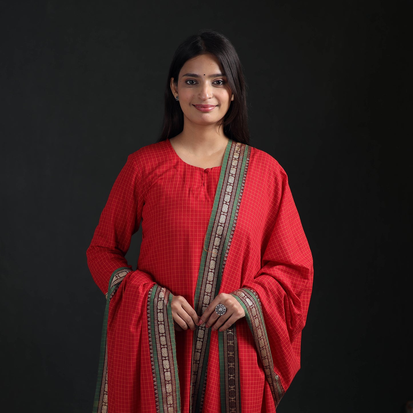 Dharwad Cotton Suit Set with Dupatta for Women 06