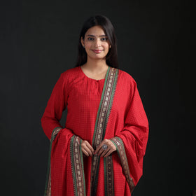 Dharwad Cotton Suit Set with Dupatta for Women 06