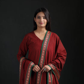 Dharwad Cotton Suit Set with Dupatta for Women 04